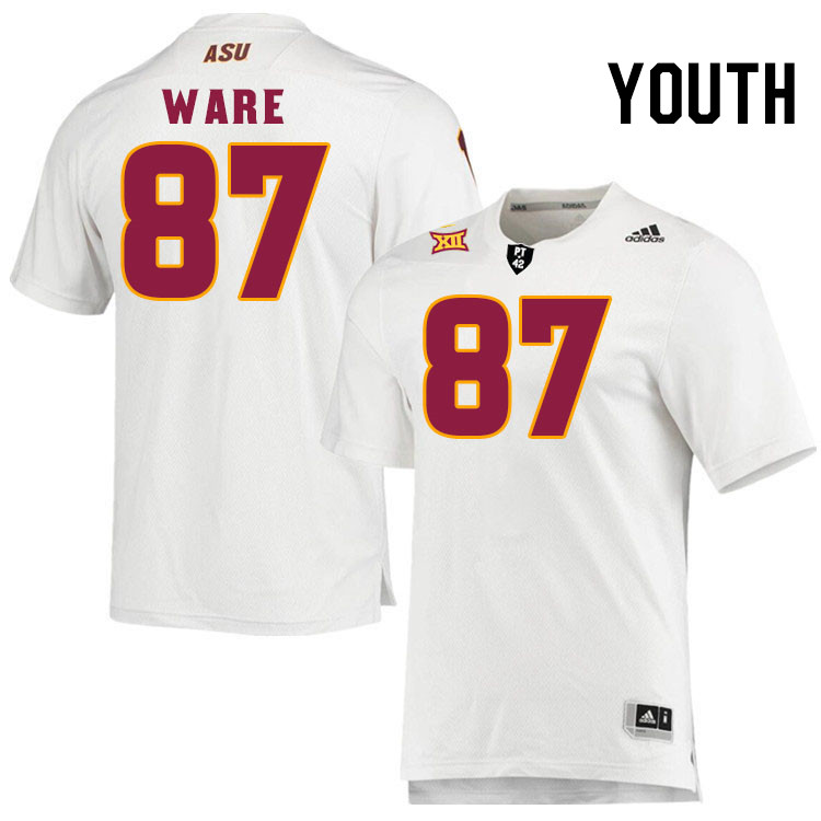 Men #87 Max Ware Arizona State Sun Devils College Football Jerseys Stitched-White